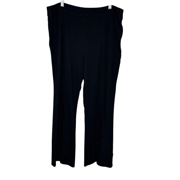 ME+EM Pants Womens 12 Black Side Zip High Rise Straight Pintuck Crease AW22T300 - Picture 1 of 10